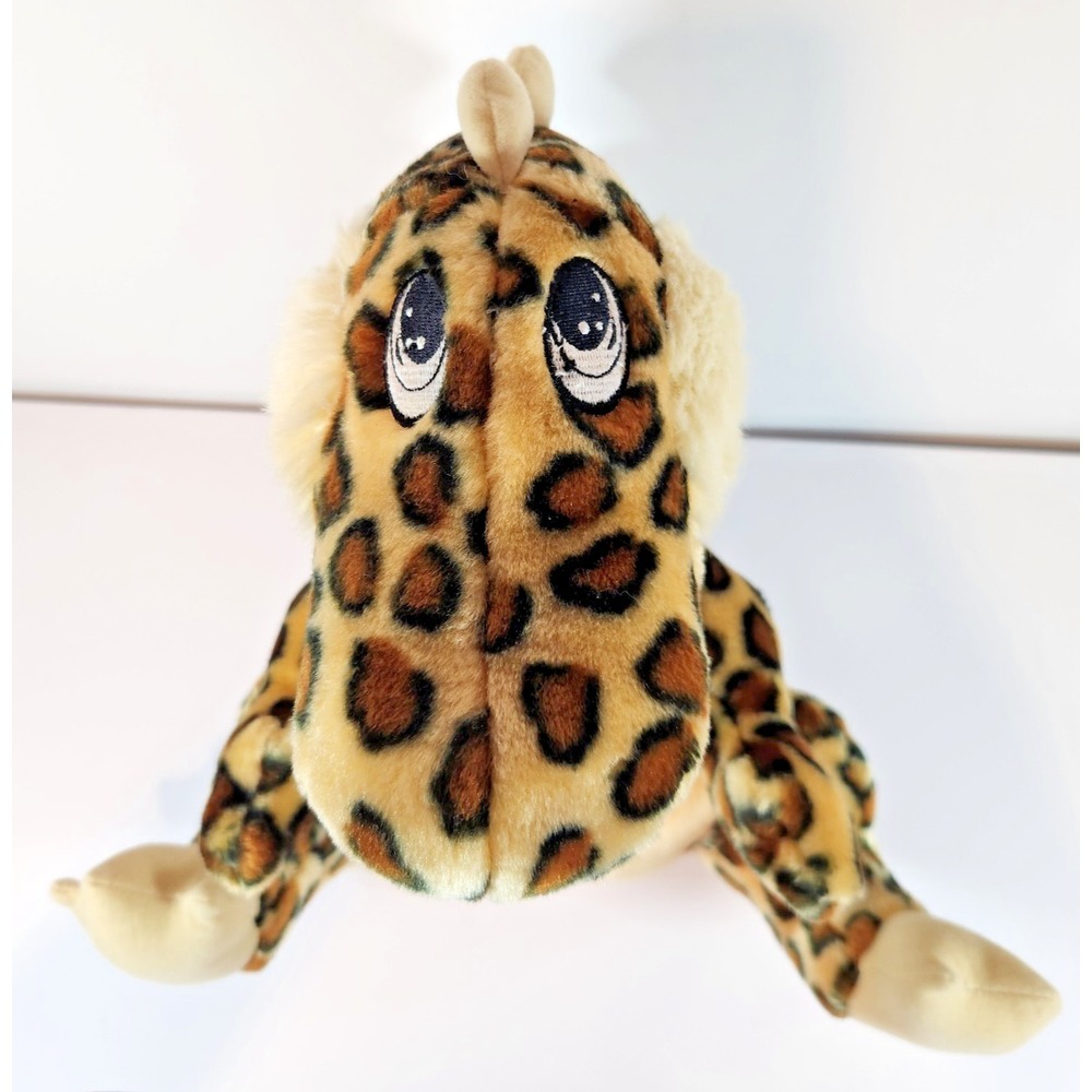 B.J Toy CO Cheetah Print Dinosaur Stuffed Animal Plush 14" RARE Toy Gift Brown - Picture 2 of 12